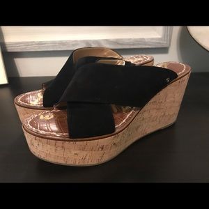 Sam Edelman Wedges - Black Suede Size 9